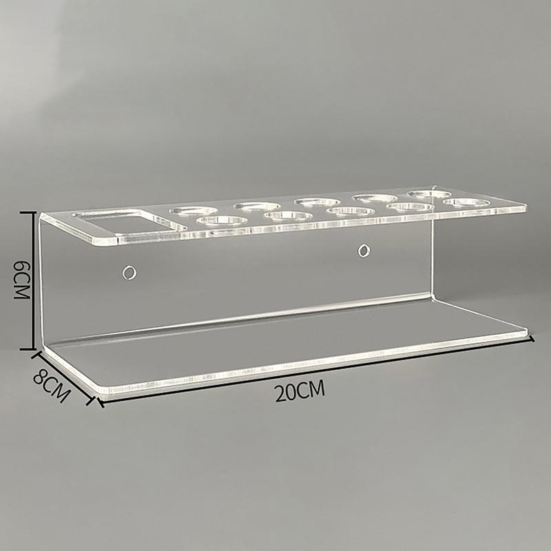 1Pc Acrylic Marker Pen Holder With 10 Slots - Wall-Mounted Dry Erase Storage Rack Classic Design Pen Holder Suitable For Office