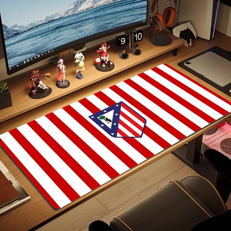 Atletico Madrid Muismat Grote Gaming Tafelkussen Antislip Laptop Tablet Grote Muismat XXL Mat Mini PC Speelmat Met Vergrendelrand_xia