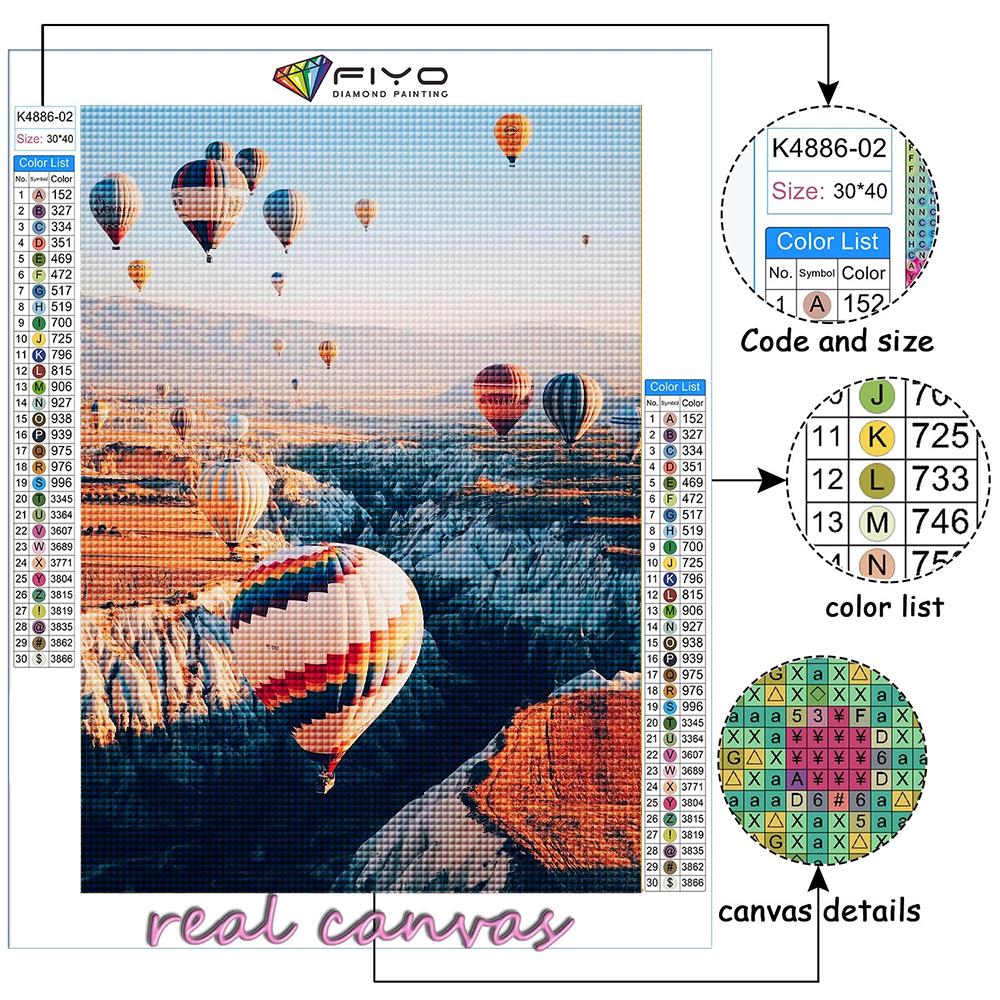 Diamantová malba Horkovzdušná balónová výšivka Cross Stitch drahokamu Home Decor