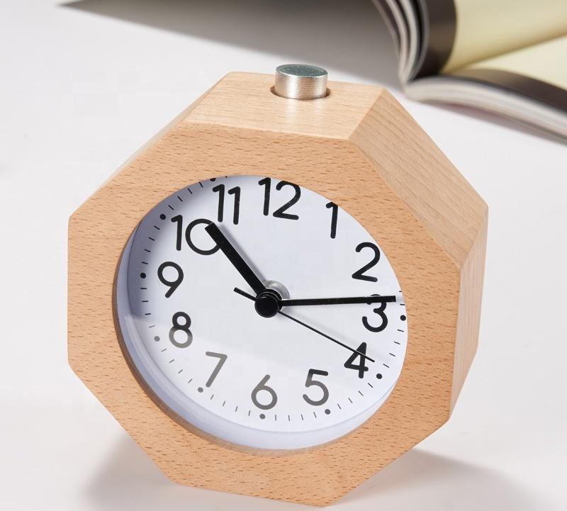 Desk Table Silent Quiet Hands Quartz Mini Round Imarch Analog Alarm Clock Mechanism Movements Quartz Table Clock With Light