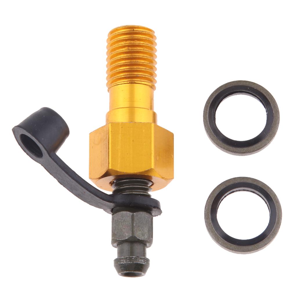 Motorcycle Brake Caliper Banjo Bolt Bleed Screw M10 X 1.25 Aluminum Nipple for Universal Master Cylinder Repair
