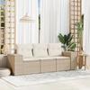 VidaXL Garden Lounge Set with Cushions 3 Pcs, Patio Sofas, Patio Furniture Set, Outdoor Furniture, Beige 3222257