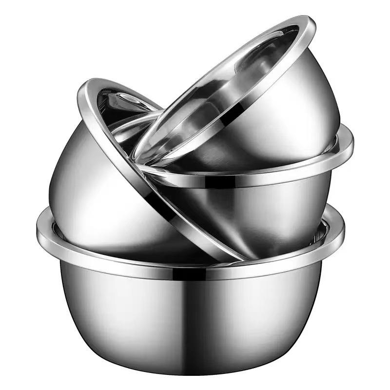 European Style 304 Stainless Steel Basin and Strainer: Vegetable Washing, Draining, Kitchen Rice Filter Basket