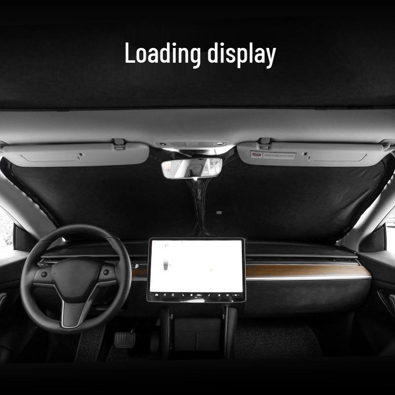 Tesla Model 3 Front Windshield Sunshade - Double Layer Heat Insulation and Sun Protection