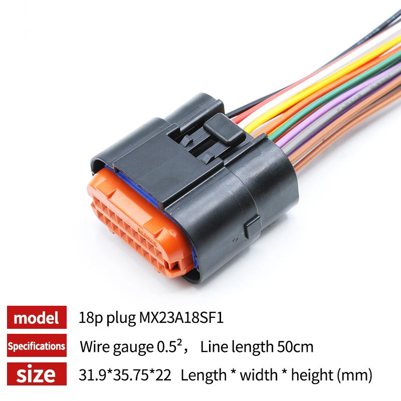 5/20 Sets JAE Type Automotive Waterproof Connector MX23A12SF1 MX23A26NF1 PCB Board Wiring Harness Plug Pin End