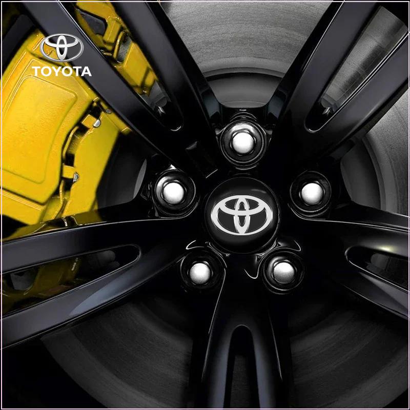 4pcs Car Wheel Center Hub Sticker 56mm Emblem Decal Wheel Sticker for Toyota C-hr Prado Rav4 Yaris Hilux Prius Avensis Corolla Camry