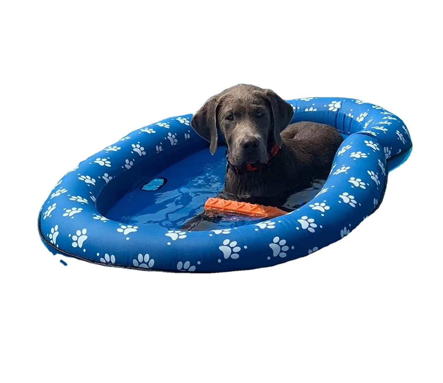dog toy Inflatable Swimming Pool Float for Dog & Cat Float Raft for Large Pet in Summer PVC Spa Pool синий