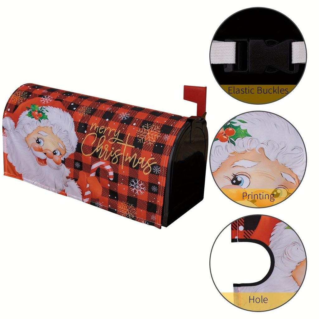 Christmas And Winter Mailbox Cover Decoration Is Suitable For Families, Outdoor Courtyards, And Gardens