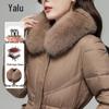 Yalu Women's 90% Down Fox Fur Collar Long Winter Coat