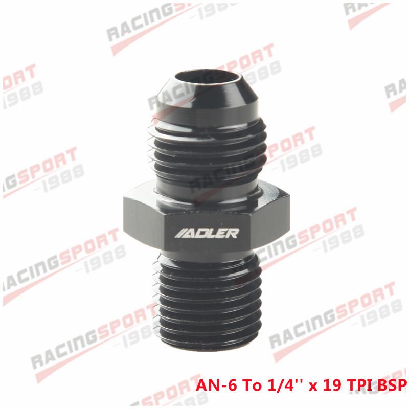 AN4 AN6 AN8 AN10 Male To 1/8" 1/4" 3/8" 1/2" 3/4"BSP BSPP Straight Adapter Aluminum Black/Blue Fuel System Fittings7