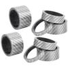 2 Set Carbon Fiber 5 10 15 20mm Bicycle Headset Front Fork Spacer Stem Bike WasherSilver