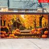 1pc Autumn Harvest Garage Door Banner - Colorful Maple Leaf and Pumpkin Patterns