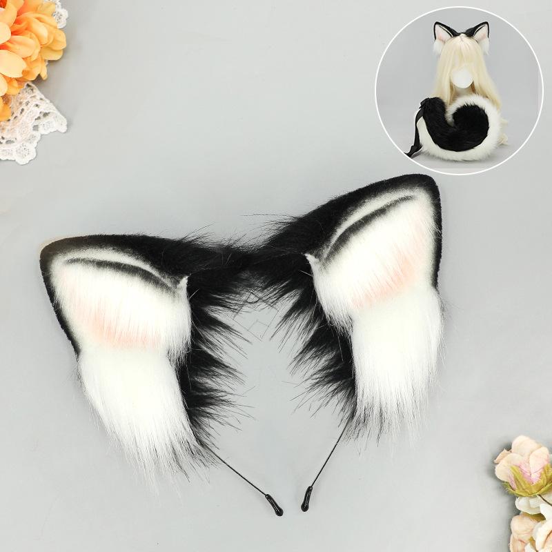 

Handmade Canine Ear & Tail Cosplay Set - German Shepherd Wolf Ear Headband with Dog Tail Accessory