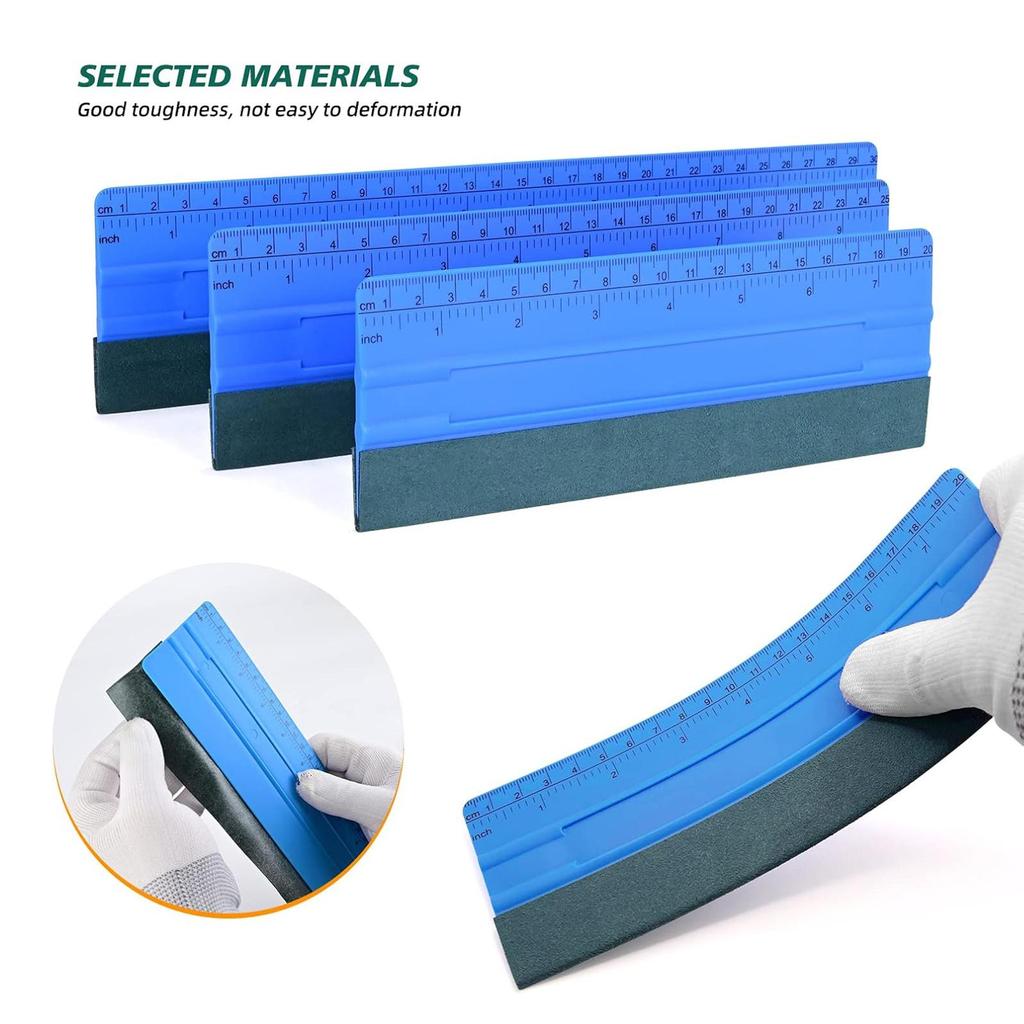 Durable Felt Squeegee Applicator for Sticker Wrap Paint Protection Film Wallpaper Smoother Car Window Tint