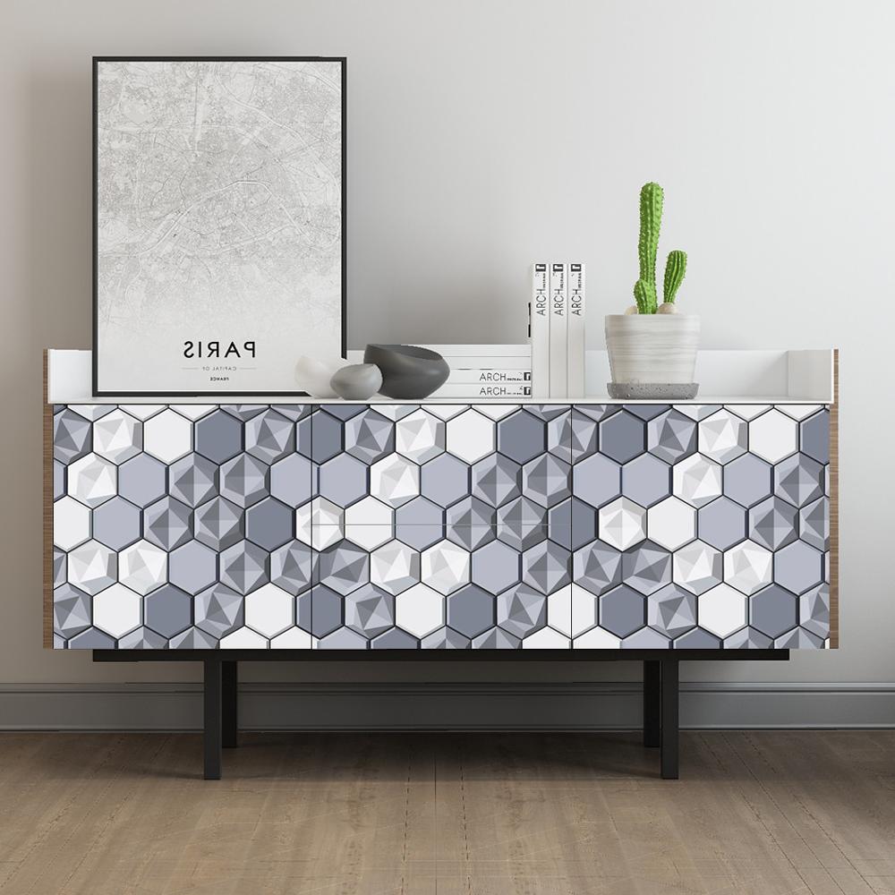 Modern Geometric Vinyl Self-Adhesive Peel And Stick Wallpaper - Bedroom Living Room Decor Sticker for Home Wall Design