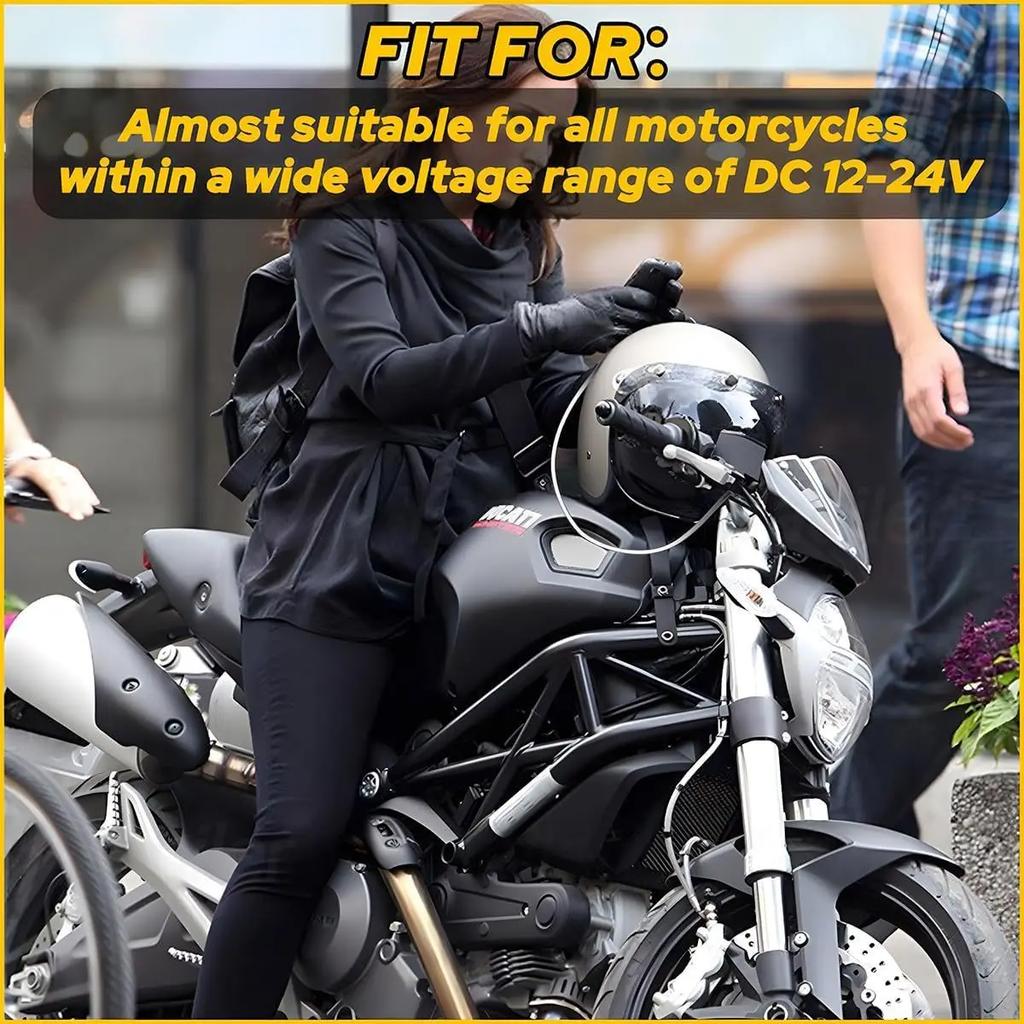QC3.0 PD Motorcycle USB Charger Waterproof 12V Power Supply Adapter with Switch LED Voltmeter Socket Moto Phone Charger,Hot Sale