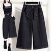 DIMANAF 2026 Spring Summer Jeans Plus Size Women Elastic Waist Oversize Lady Skirts Shorts Denim Cotton Solid