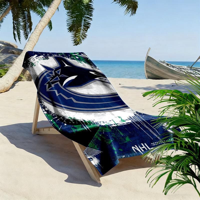 VANCOUVER CANUCKS Print Beach Towel, Large Soft Quick Dry Towel for Beach Camping Swimming
