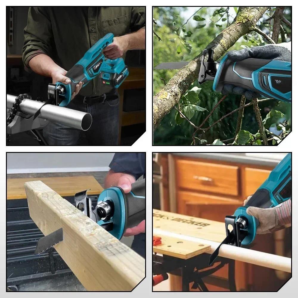 3000W High Power Brushless Reciprocating Saw Portable Electric Saw Wood Metal PVC Pipe Materials Cutting Power Tool