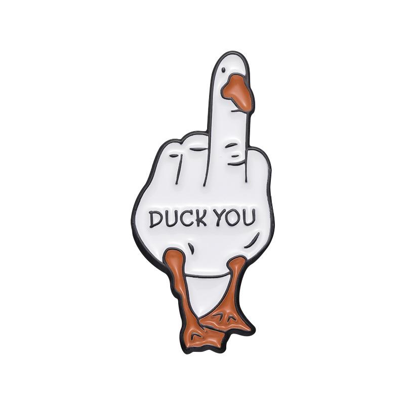 Animal Eyecatching Cartoon Duck Goose Brooch Collection In Alloy For Fun Accessories