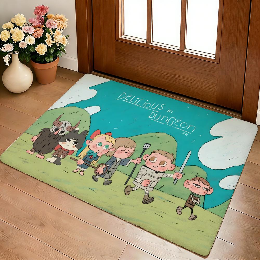 Anime Hot D-Delicious In D-Dungeon Floor Mat Cozy Flannel Soft Thick Non-Slip Mat For Living Room Bedroom Kitchen Decor Rugs
