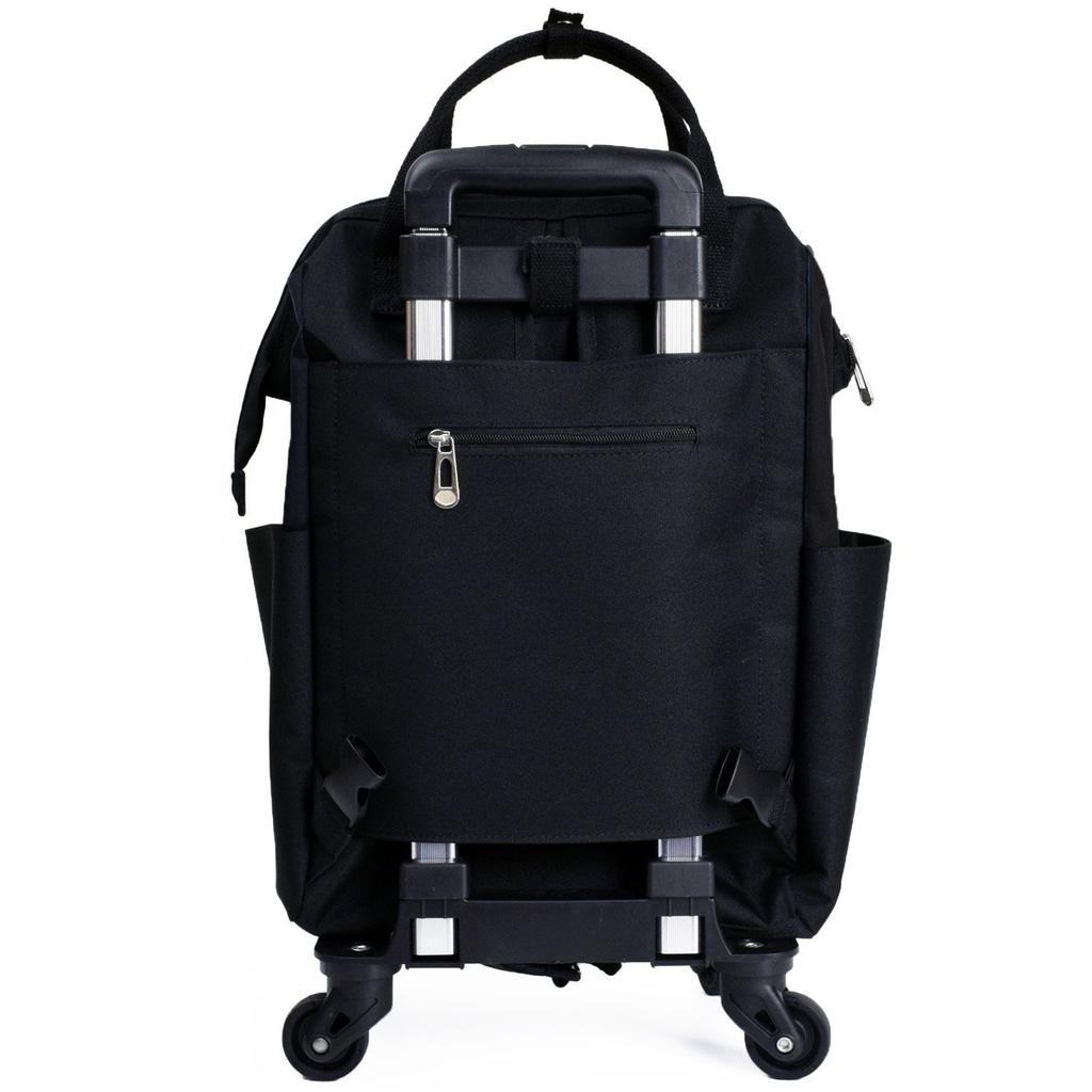 Kobe Liberal Shopping Carry Backpack/Cart/Carry-on Bag, Push-Side, Carry-On, Fully Assembled, Model 903 (Black & Black)