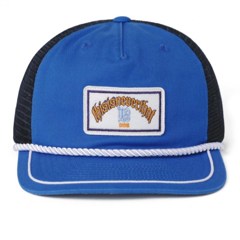 ThIs Is Never That Wappen Mesh Trucker Cap Blue