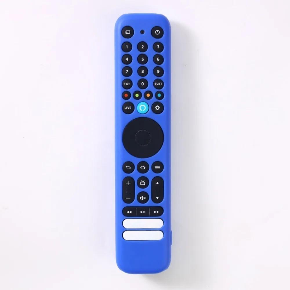 

New Silicone Protective Case Shockproof with Lanyard Remote Controller Cover Protector Remote Control Sleeve for TCL RC716/RC833 синій