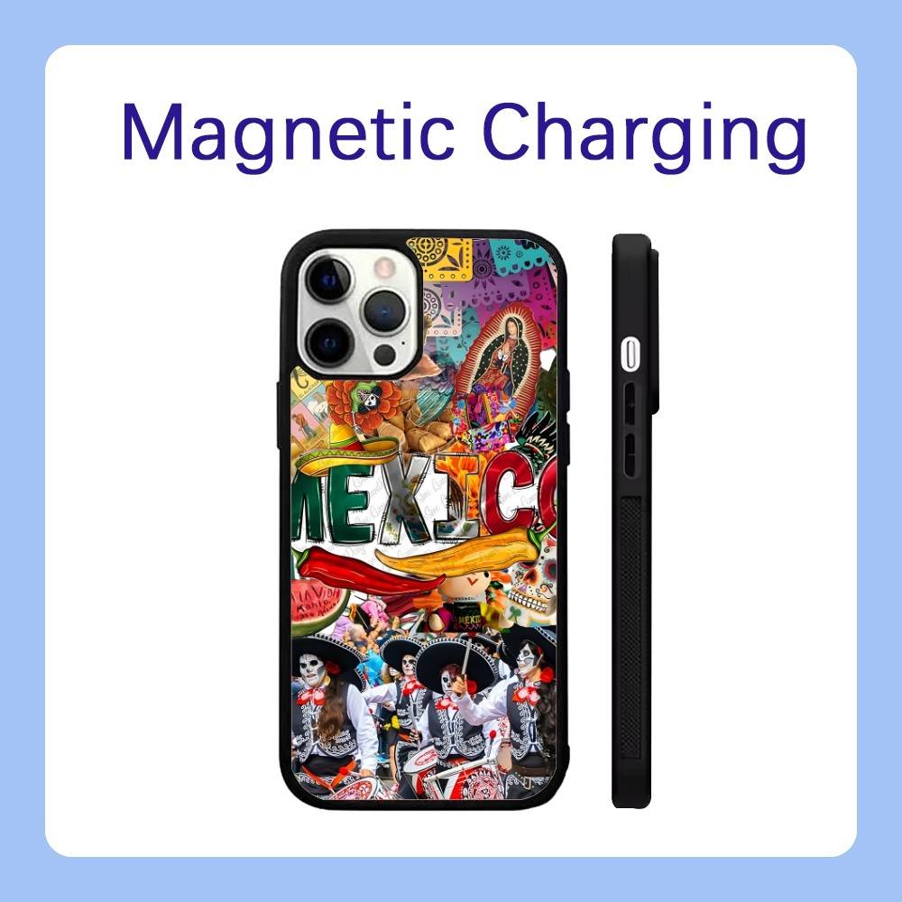 Viva Mexico Phone Case For iPhone 16,15,14,13,12,11,Pro,Max,Plus,Mini,SE Magsafe Magnetic Wireless Charging