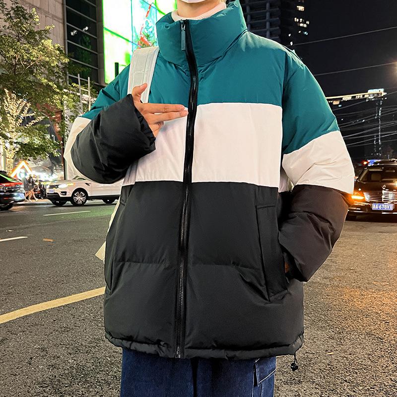 Autumn and winter down jacket % white duck down warm couple down lambsdown jacket stand-up collar loose versatile jacket