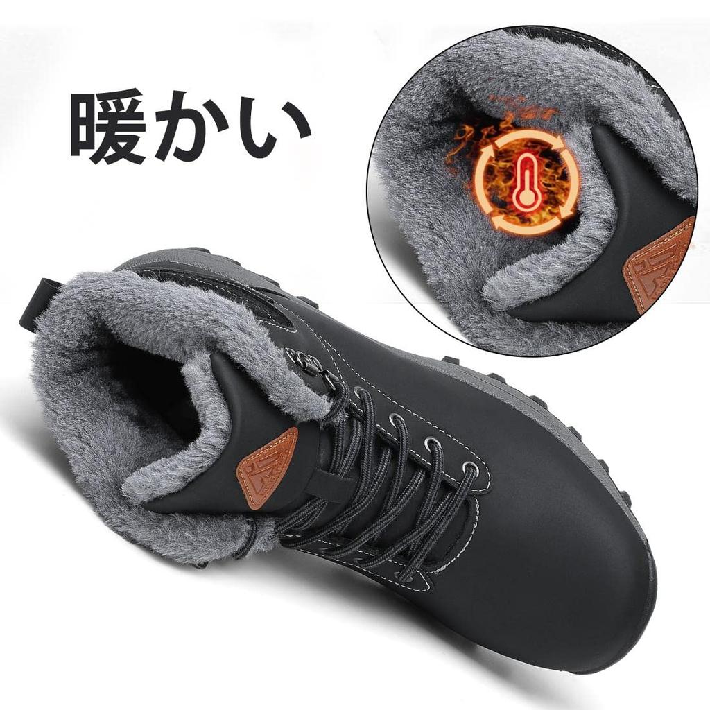 Mishansha and Winter Snow Boa Thick for and Size Black Men's Women's Boots, Waterproof, Warm, Lining, Non-Slip, Sole, Lightweight, Hiking, Trekking,
