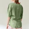 Women's Fashionable Loose Casual V-Neck Color Button Up Top Color Button Up Top