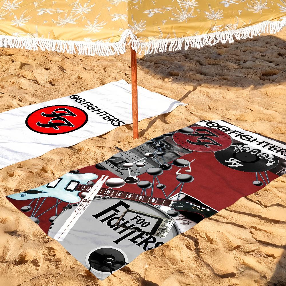 Rockband F-Foo F-Fighters Handtuch Trockentuch Badehandtuch Anwendbar für Leichtes Schwimmen Camping Yoga Strand Aus