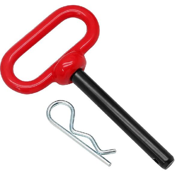 2Pcs Lawn Mower Trailer Hitch Pin 3/8 X 4 Inch Trailer Gate Pin, Heavy Duty Towing Hitch Pin With Rubber Coated, Garden Tractor Trailer Hitch Pin For