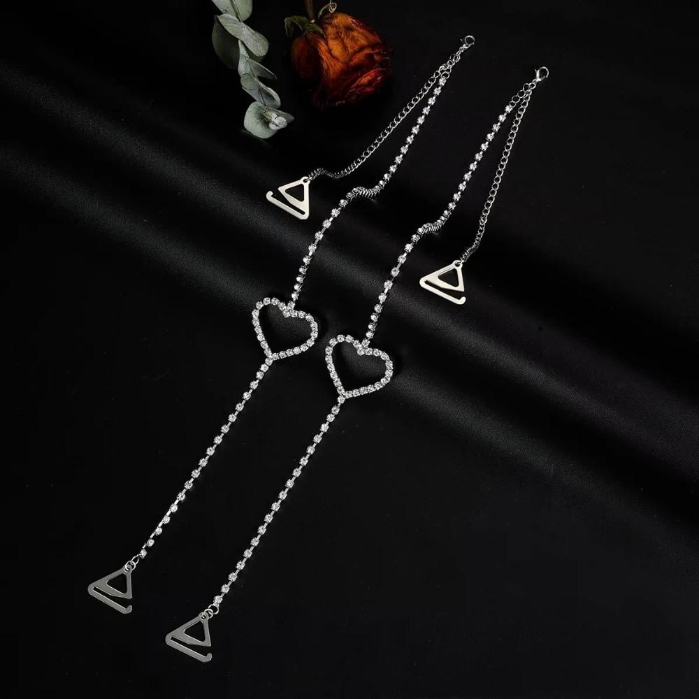 2Pcs Slip Resistant Bra Straps Lingerie Accessories Crystal Shoulder Belts Shoulder Straps Women