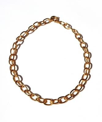 Bonbeau Bold Oval Chic Chain Necklace 18K Gold-Plated Bold Chain Necklace