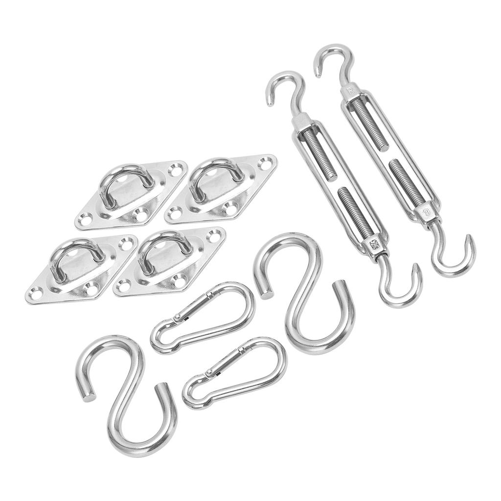 42pcs set Stainless Steel AntiRust Sun Shade Sail Hardware Kit for Outdoor Patio Garden Rectangle Square Triangle Sun