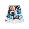 Li Ning X Mister Cartoon Badfive Sports Shorts Men's Photo All Over Print Ivory AAPT045-5