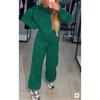 2025 Cross-Border Autumn and Winter Women clothes Casual round Neck Long sleeve Hoodie Full Body Hot Drilling Drawstring Ankle-Tied Trousers Set Suit