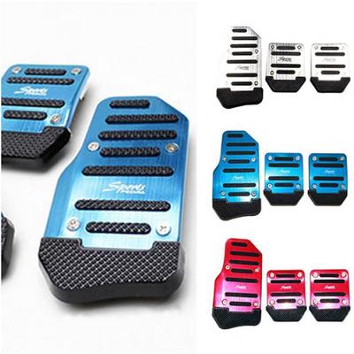 3Pcs Non-slip Car Accelerator Brake Foot Pedals Auto Vehicle Footrests Set