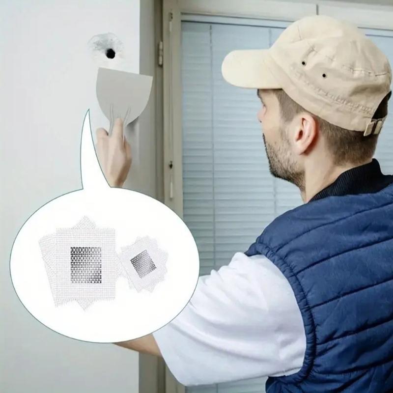 Fiberglass Meshes Wall Hole Fixing Set Includes Metal Scraper Sandpaper For Interior Maintenance