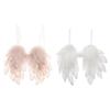 Décoration de Noël en plumes - DKD Home Decor - Lot de 2 - 28x4x33 cm - Multicolore - Plastique - Décorations originales