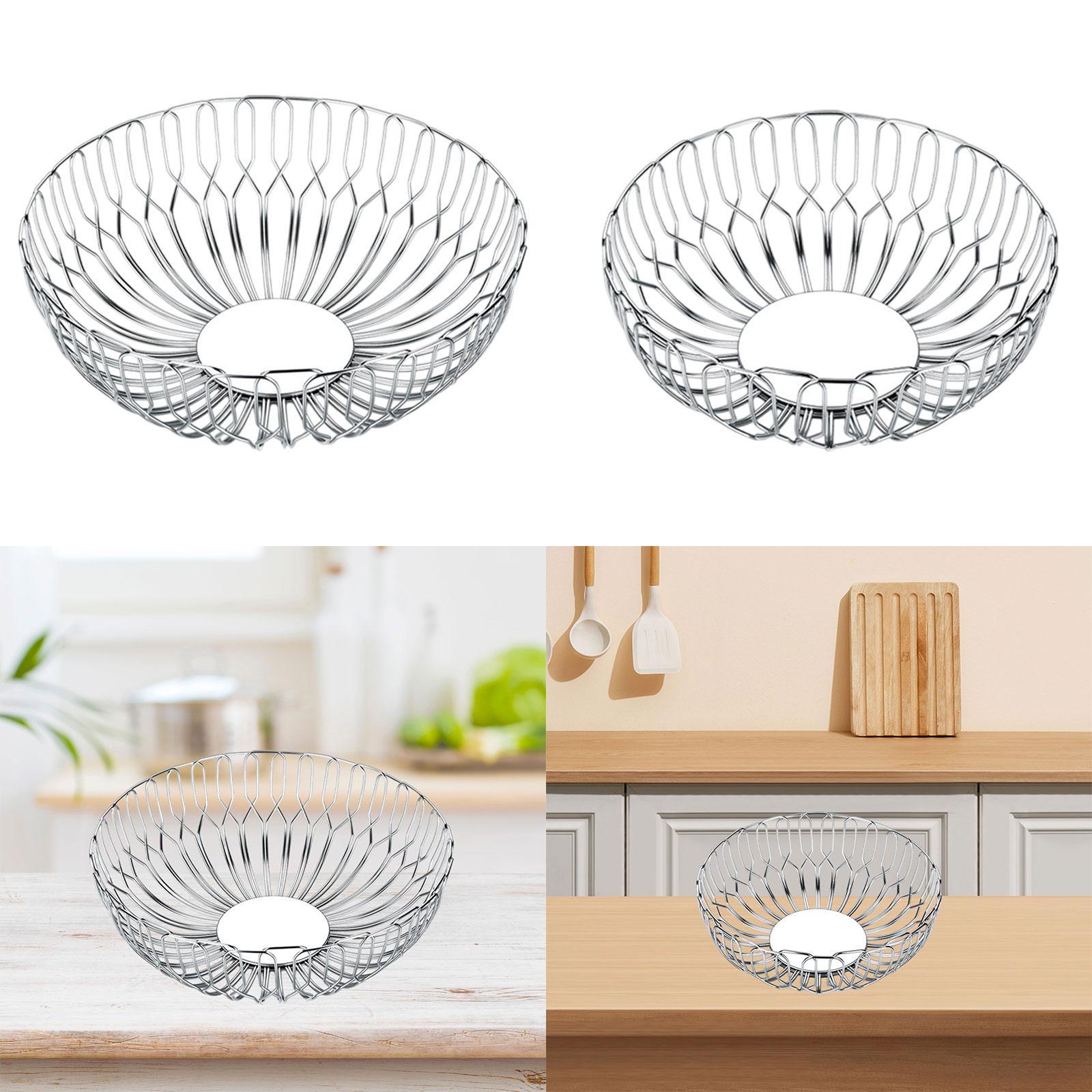 

Stainless Steel Serving Basket Snacks Basket Rust Resistant Easy to Wire Medium