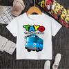 I Bambini Adorano le T-shirt Hip-Hop Girocollo Kawaii di Tayo con Stampe di Tayo il Piccolo Autobus - Un Regalo Unico per i Tuoi Piccoli
