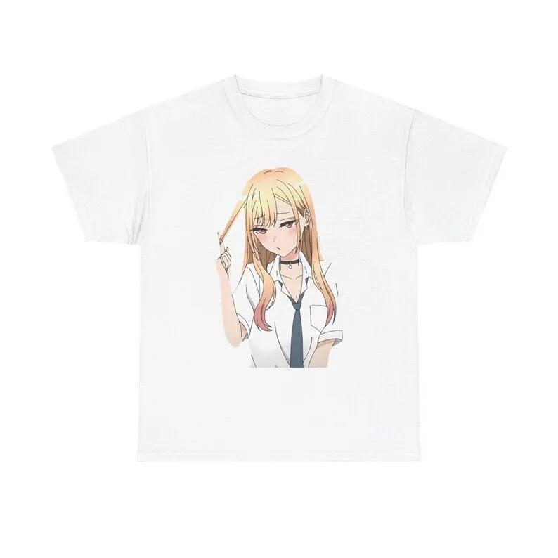 My Dress-Up Darling Marin Kitagawa School Uniform T-Shirt, Unisex Anime Fan Streetwear Tee, 100% Cotton Casual Short Sleeve Top