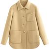 INMAN Women's Alpaca Blend Double-faced Wool Shirt Jacket