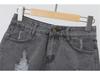 Plus Size Women's High-Waist Ripped Denim Shorts - Summer Loose Fit, Raw Edge, A-Line Style