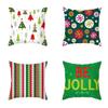Luxuriously Soft 18 Inch Merry Christmas Cushion Cover With Santa Claus And Holiday Colors