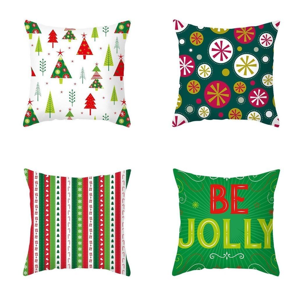 Luxuriously Soft 18 Inch Merry Christmas Cushion Cover With Santa Claus And Holiday Colors
