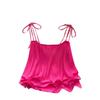 Sweet Girl Full of Vitality Cami Women Summer Frill Loose Short Niche Design Light Luxury Beautiful Top